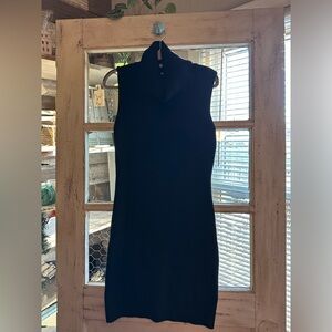 Le Lis | Elegant Black Sleeveless Knit Sweater Dress